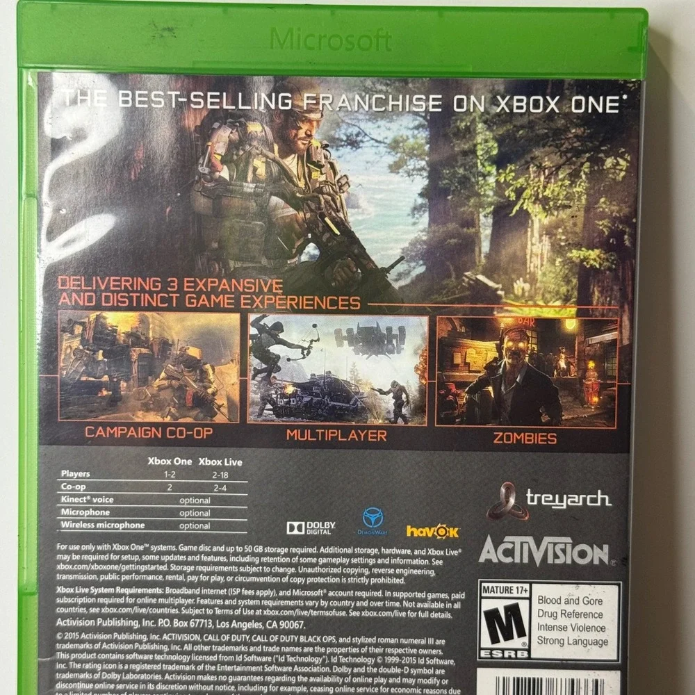 Xbox‎ One Game Call of Duty Black Ops III Nuk3town Bonus Map Activision